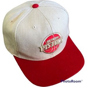 Detroit Pistons Mitchell & Ness Baseball Basketball Hat Cap New